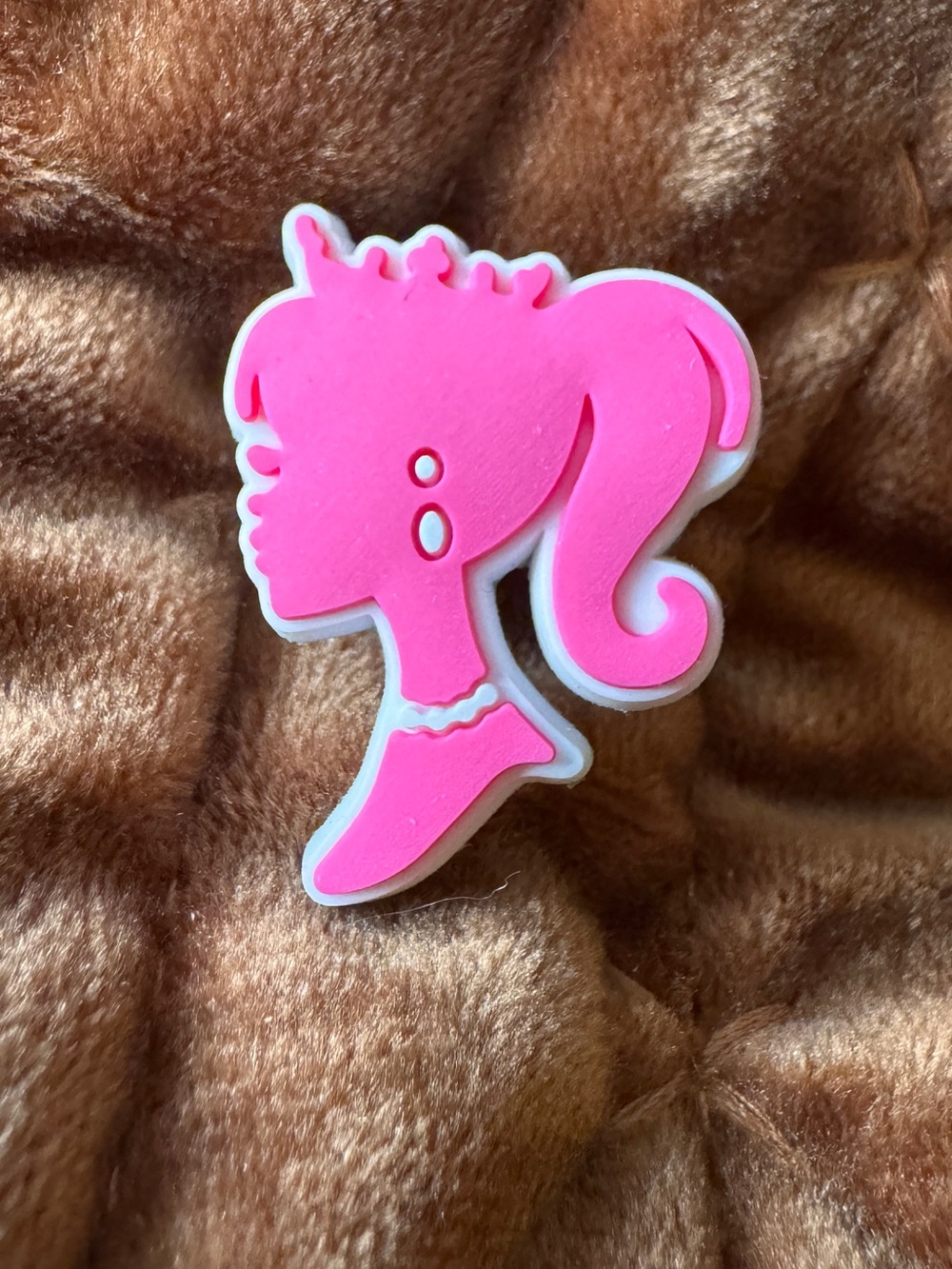 Pink Barbie Princess Silhouette CROCS Jibbitz Shoe Charm 5/$20